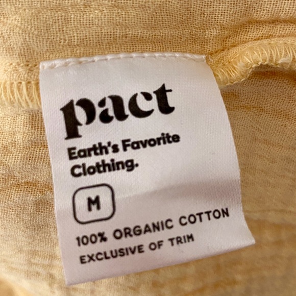 Pact Light Yellow Double Gauze 100% Organic Cotton Dress - Picture 8 of 10
